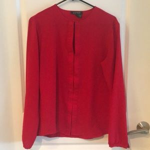 Ralph Lauren Red Blouse